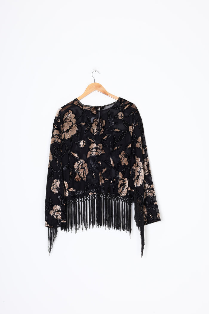 River Island Womens Black Blouse Size L