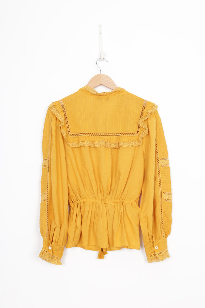 Sea New York Womens Yellow Shirt Size 12