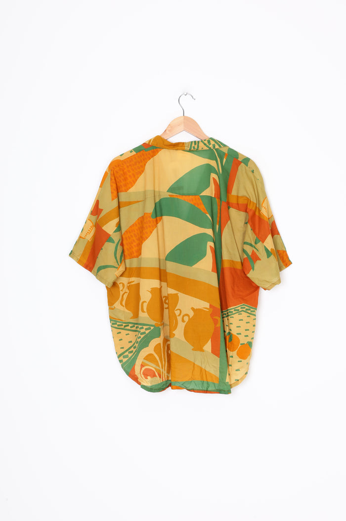 Soleil Soleil Womens Orange Shirt Size M