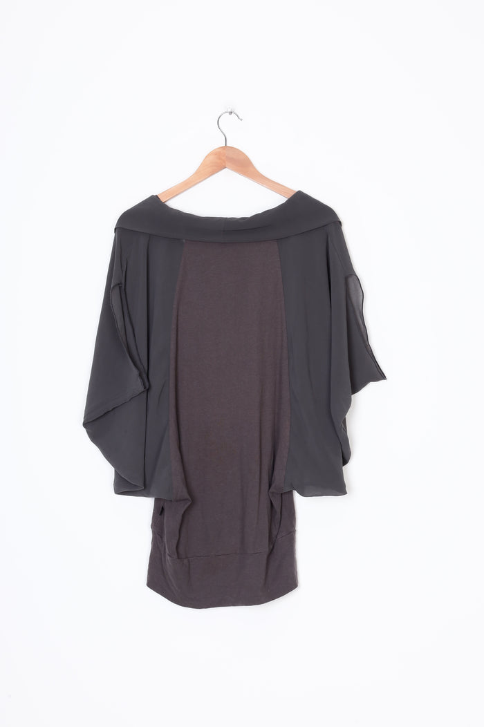 Sophie Pink Womens Grey Blouse Size S