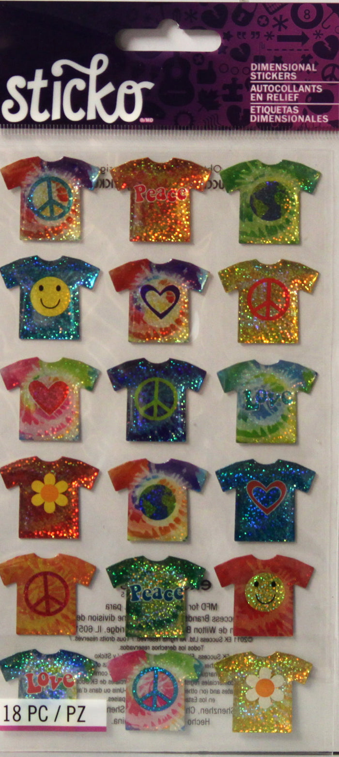 Sticko Tie Dye T Shirts Epoxy Stickers - SCRAPBOOKFARE