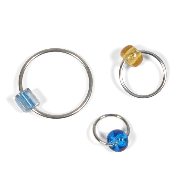 The Elegant Knitter Beaded Sterling Silver Stitch Markers