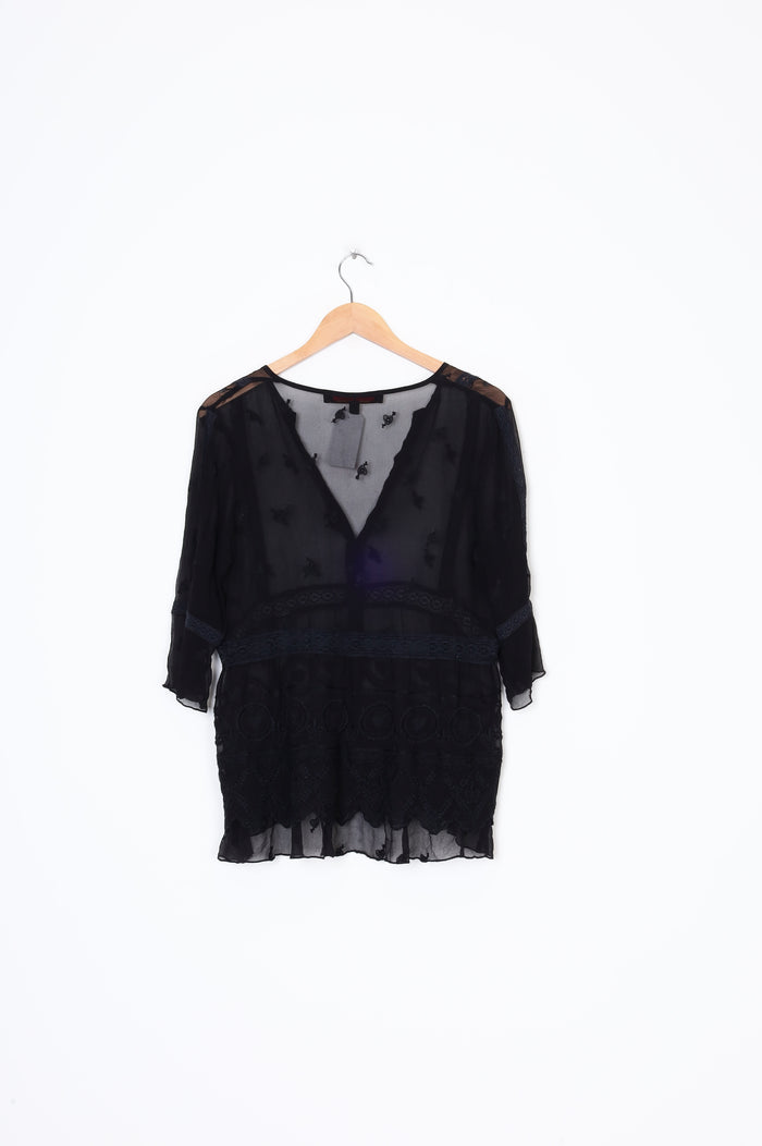 Trelise Cooper Womens Black Blouse Size 10