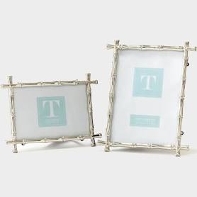 Two's Company Silver Bamboo Photo Frame.
