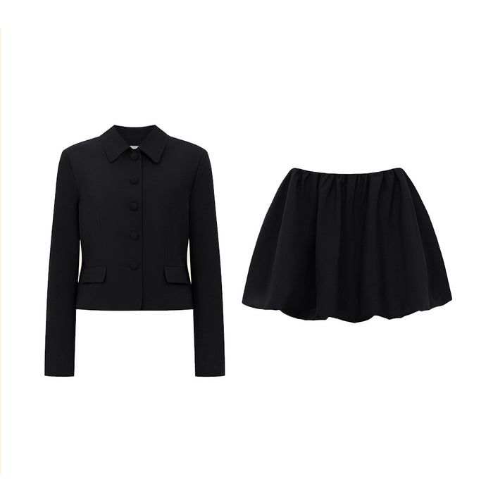 Women Autumn Long Sleeved Office Skirt Set