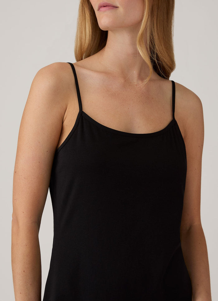 Women's Cotton Slip in Black