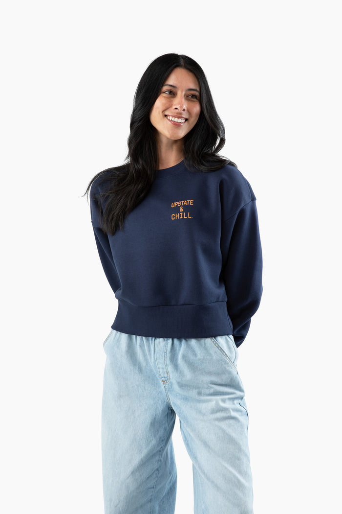 Women's The Heart Heavyweight Sweatshirt - Navy / Mustard