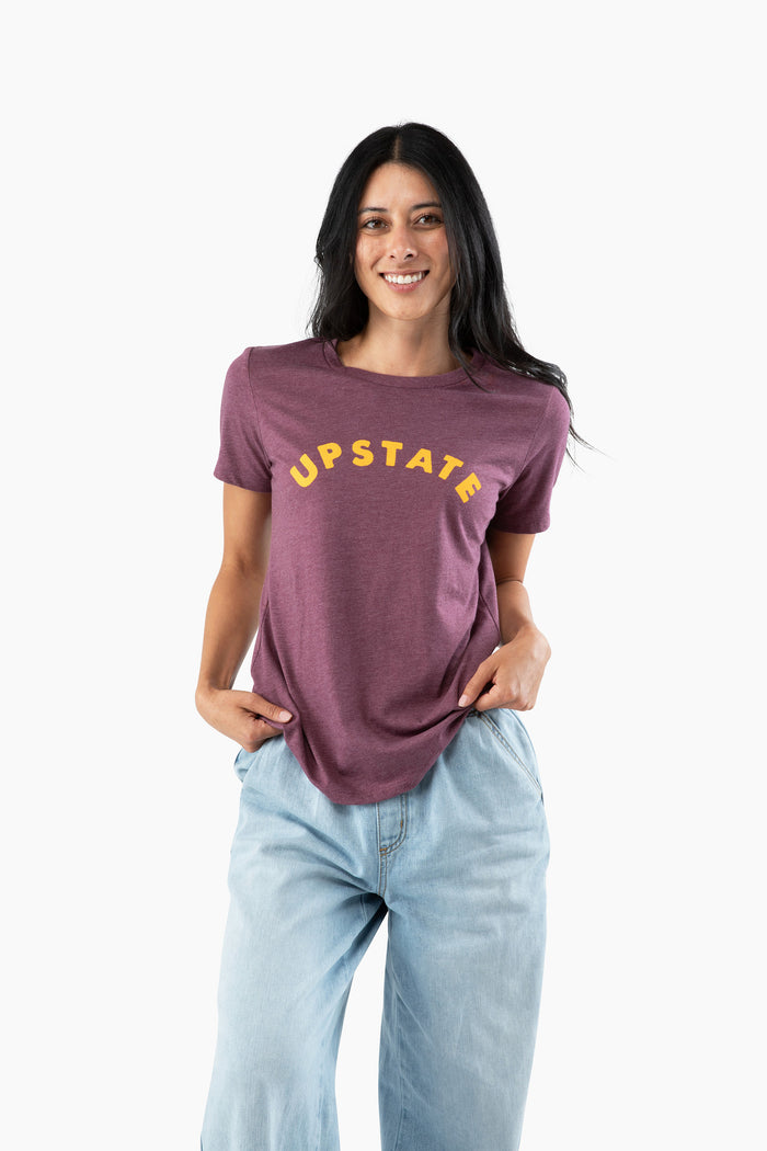 Women's Upstate Arch Relaxed T - Heather Maroon / Gold