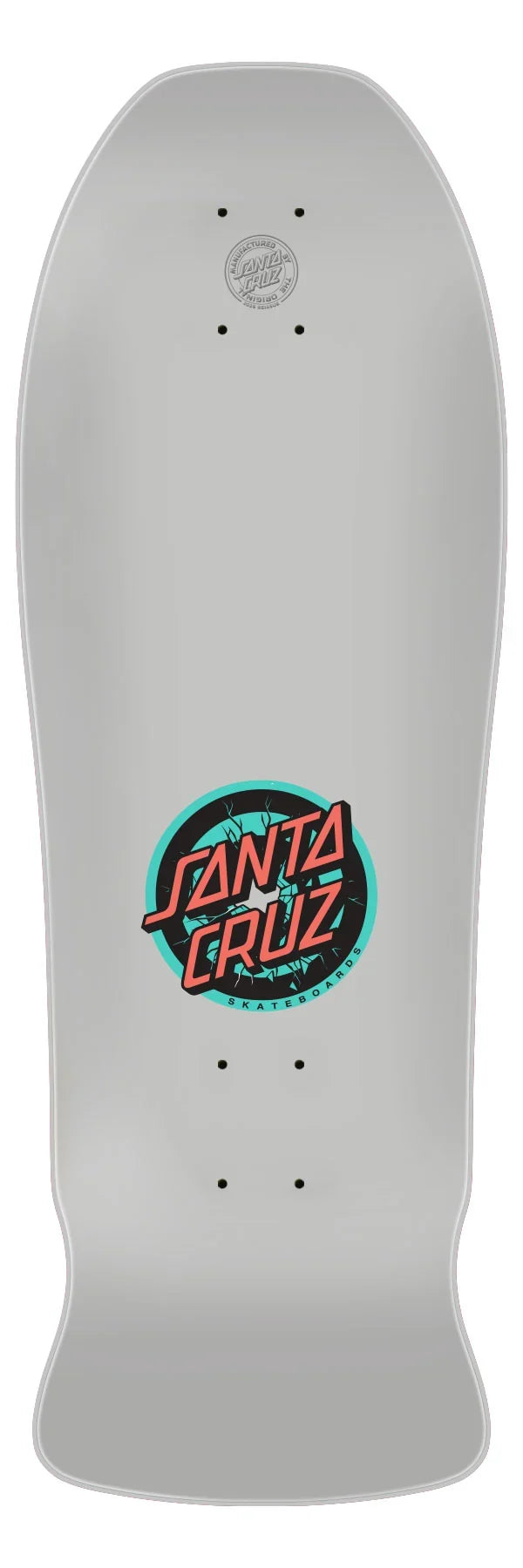 Santa Cruz 10.22in Rob Roskopp Five Reissue skateboard deck angled view