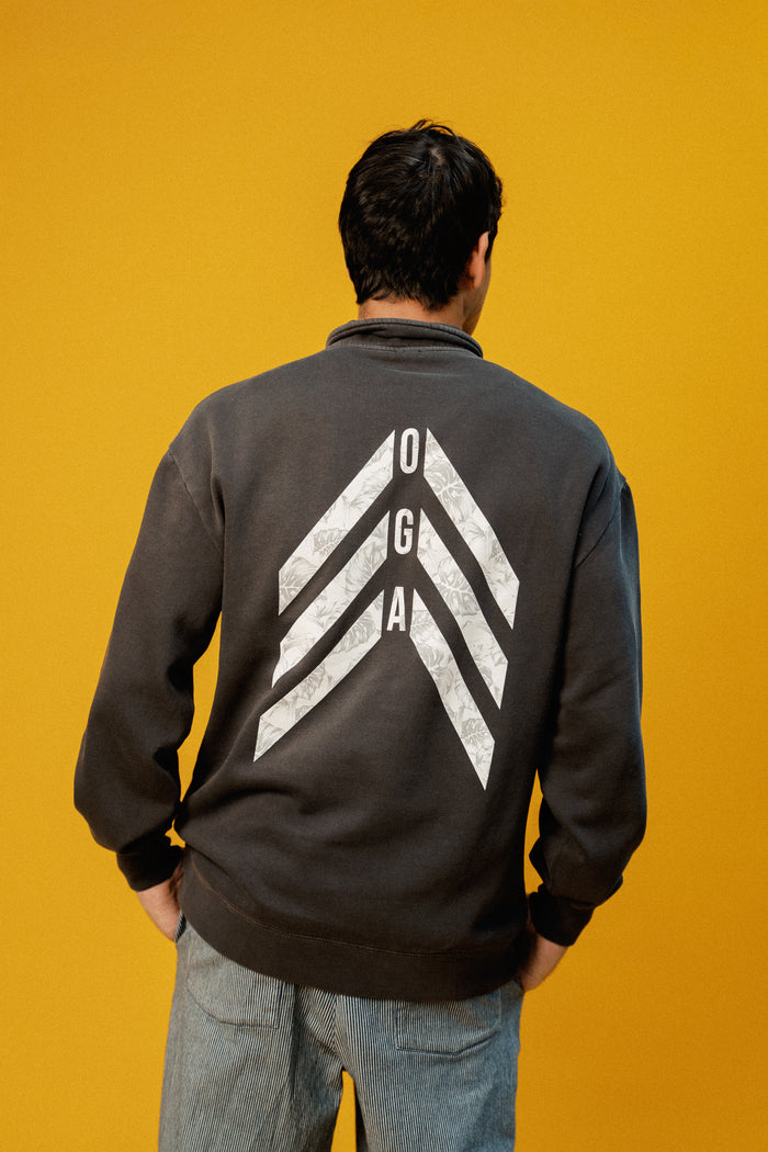 1/4 ZIP CHEVRON