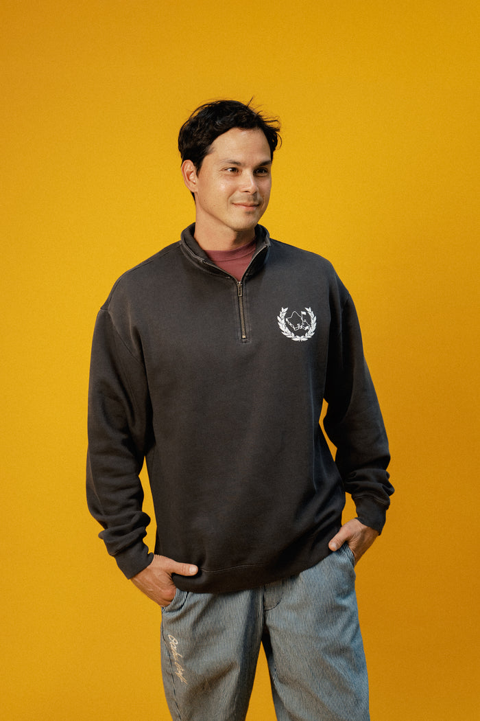 1/4 ZIP CHEVRON