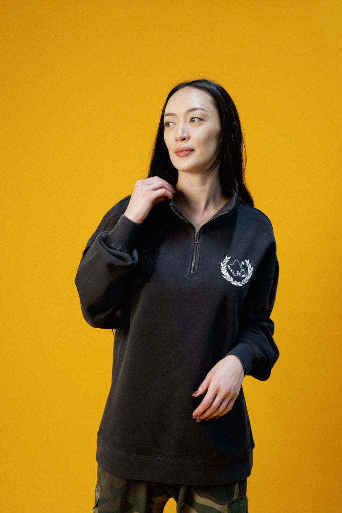 1/4 ZIP CHEVRON