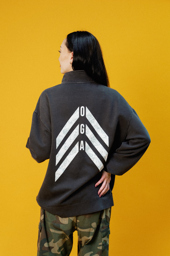 1/4 ZIP CHEVRON