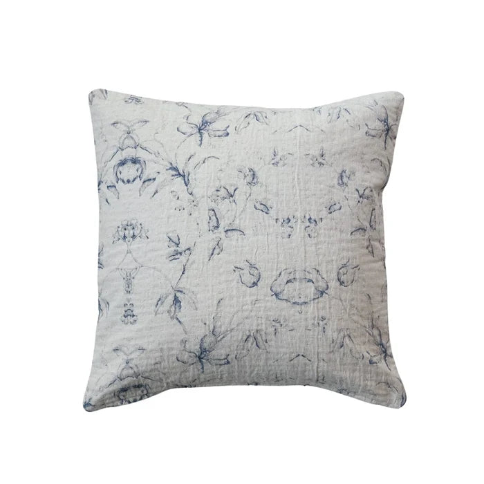 18" Blue Print Pillow - Madison's Niche