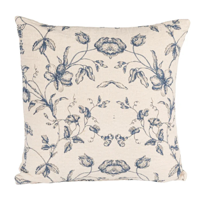 18" Blue Print Pillow - Madison's Niche