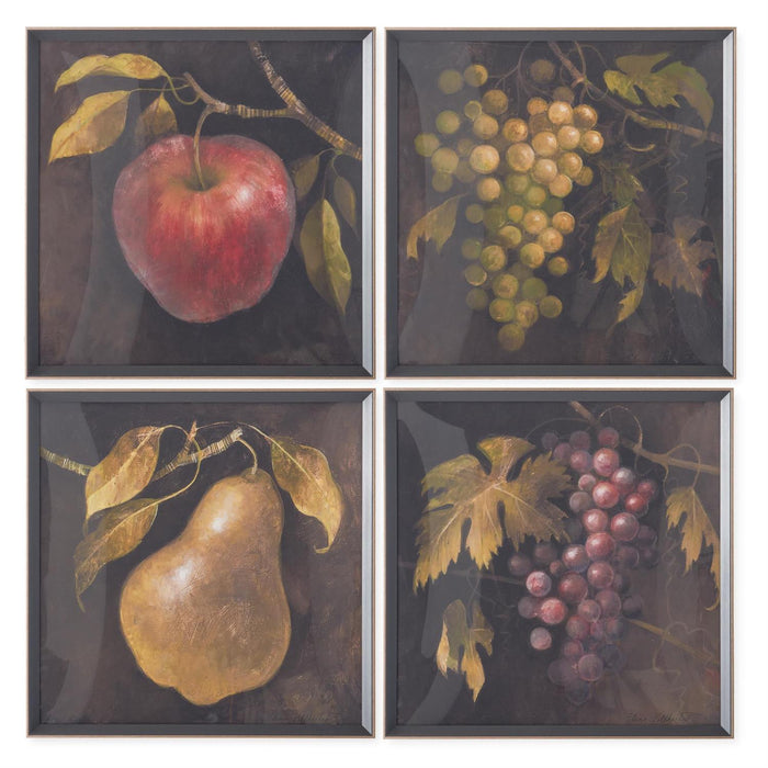 25" Black & Gold Framed Fruit Prints - Madison's Niche