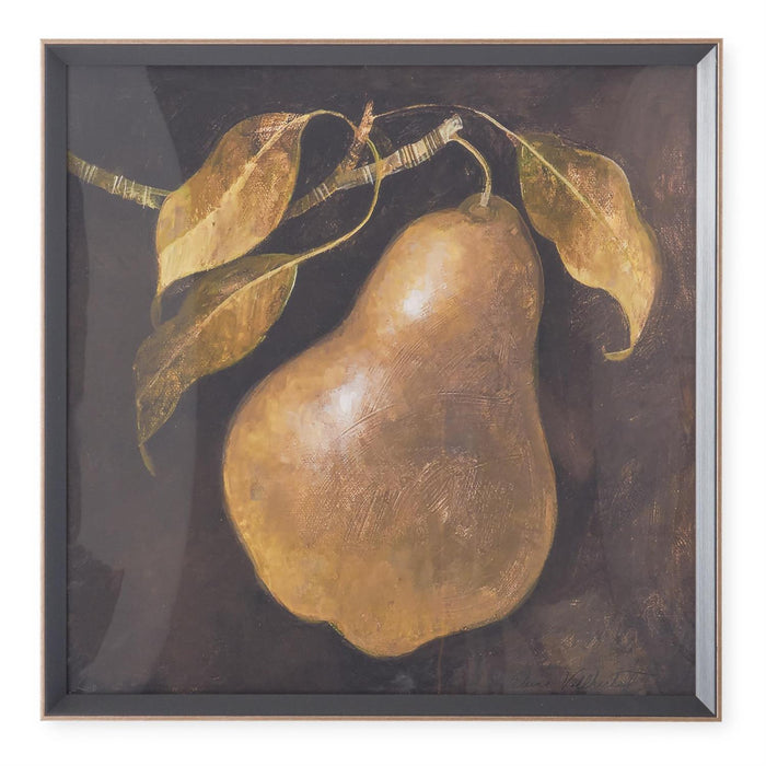 25" Black & Gold Framed Fruit Prints - Madison's Niche