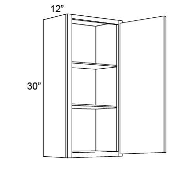 30" HIGH WALL CABINETS- SINGLE DOOR - Fabuwood Fusion Blanc