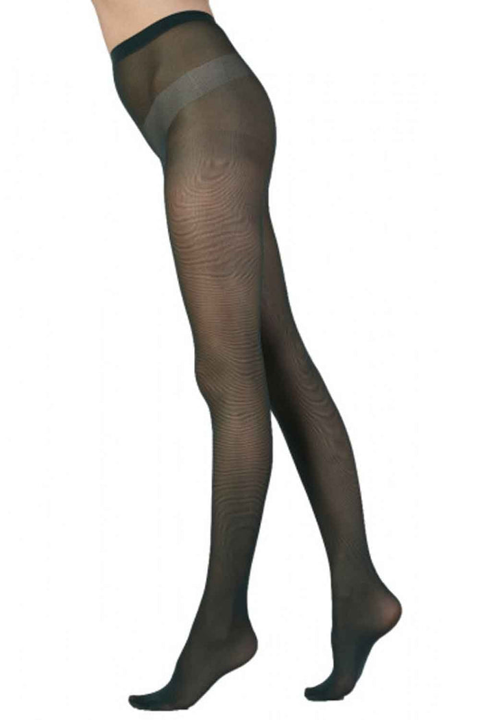 Navy opaque tights on a white background