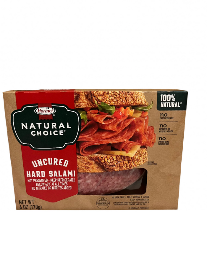 Hormel Natural Choice Prepackaged Deli Uncured Hard Salami