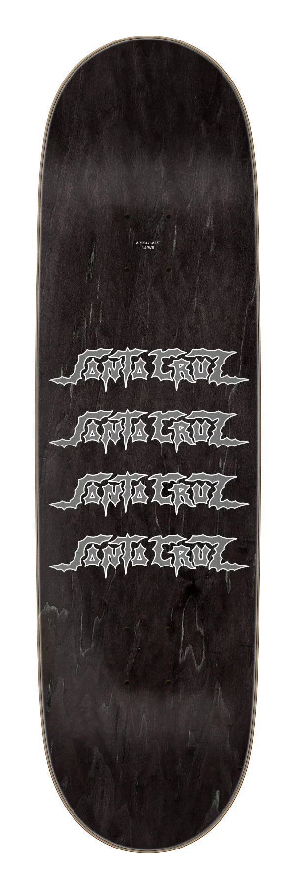 Santa Cruz 8.7in Rob Pace Deathtrap Remix skateboard deck angled view