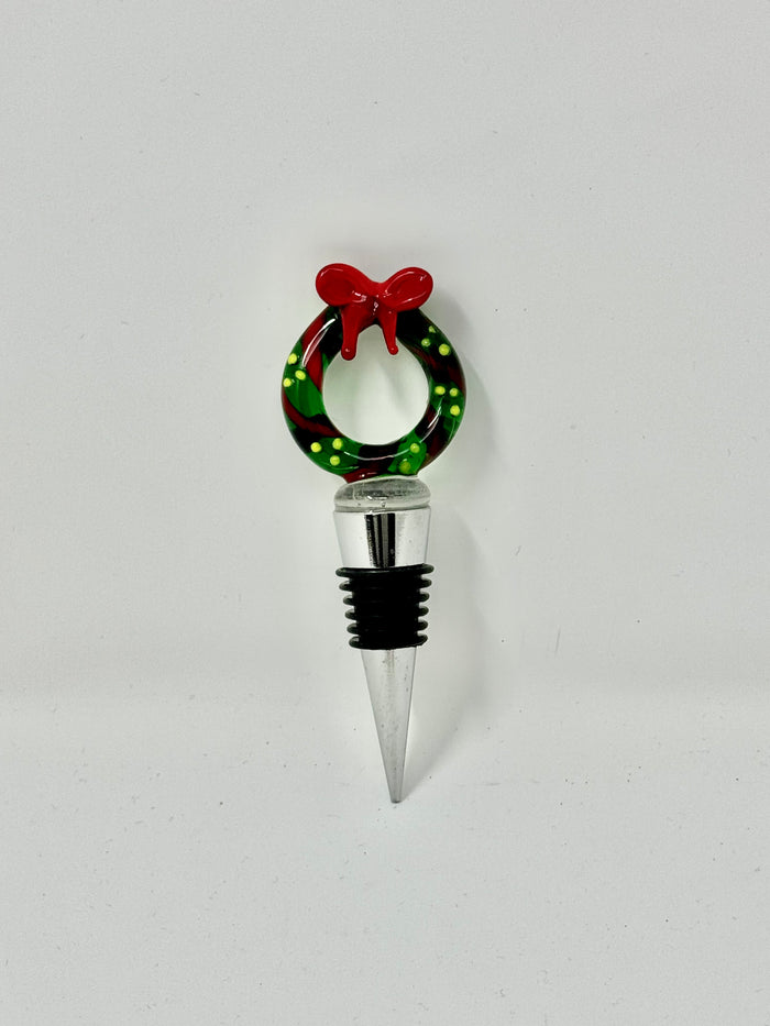Holiday Glass Wine Stopper - Madison's Niche