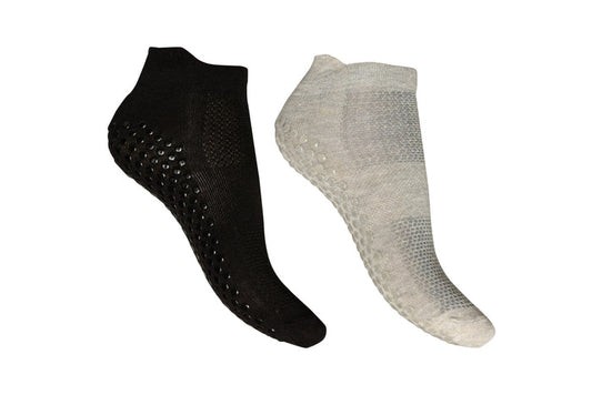 Active Gripper Trainer Socks 2 Pair Pack showing black and white pair