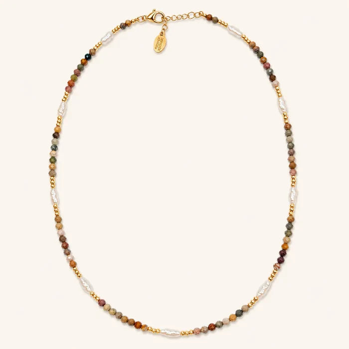 Anna Multi Brown Bead Necklace