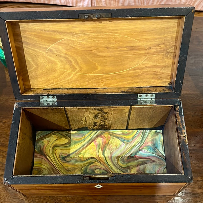 Antique Box with Silver & Bone Accent.