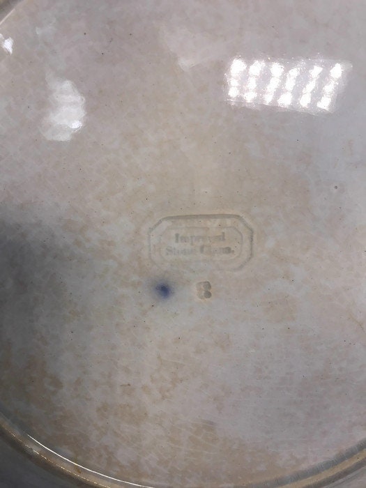 Antique Flow Blue Plate at Duckwells