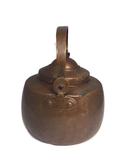 Antique Hand Wrought Copper Tea Kettle at Duckwells