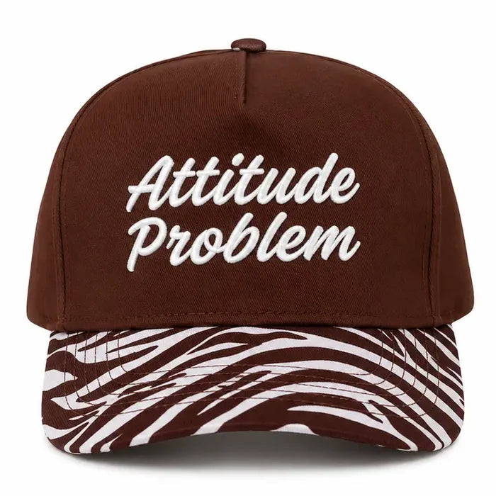 Attitude Problem Zebra Print Hat
