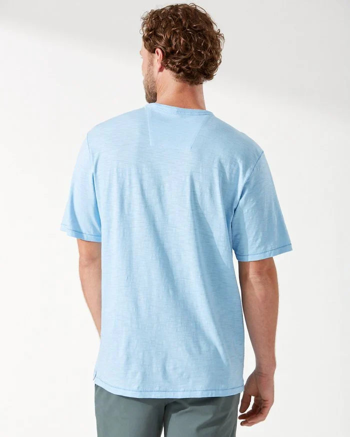 Bali Beach Short Sleeve Crew in Blue - Madison's Niche