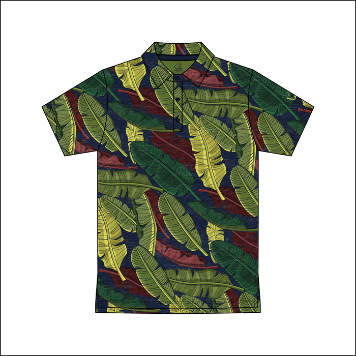 "Banana Patch Mash Up" Jungle Greens - OGA Youth Polo - Multi Green