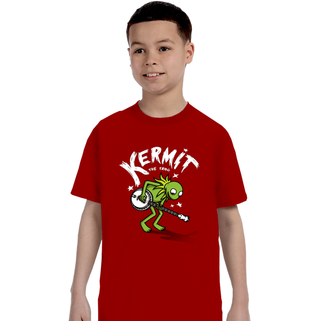 Shirts T-Shirts, Youth / XS / Red Banjoist Frog