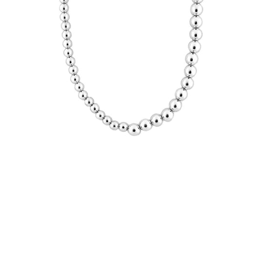 Beaded Ball Necklace in Silver - Madison's Niche
