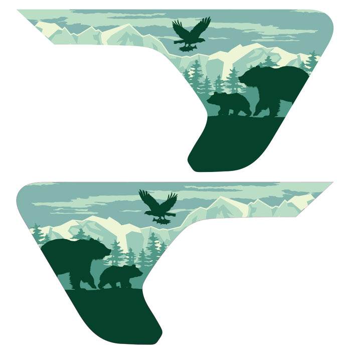 Bear Forest 2pc Vinyl Fender Decal