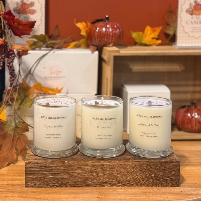 Belle and Sparrows Fall Candle