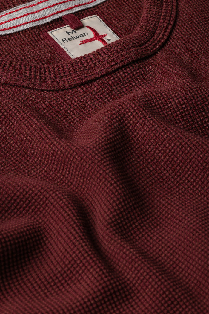 Bi-Waffle Crew - Burgundy