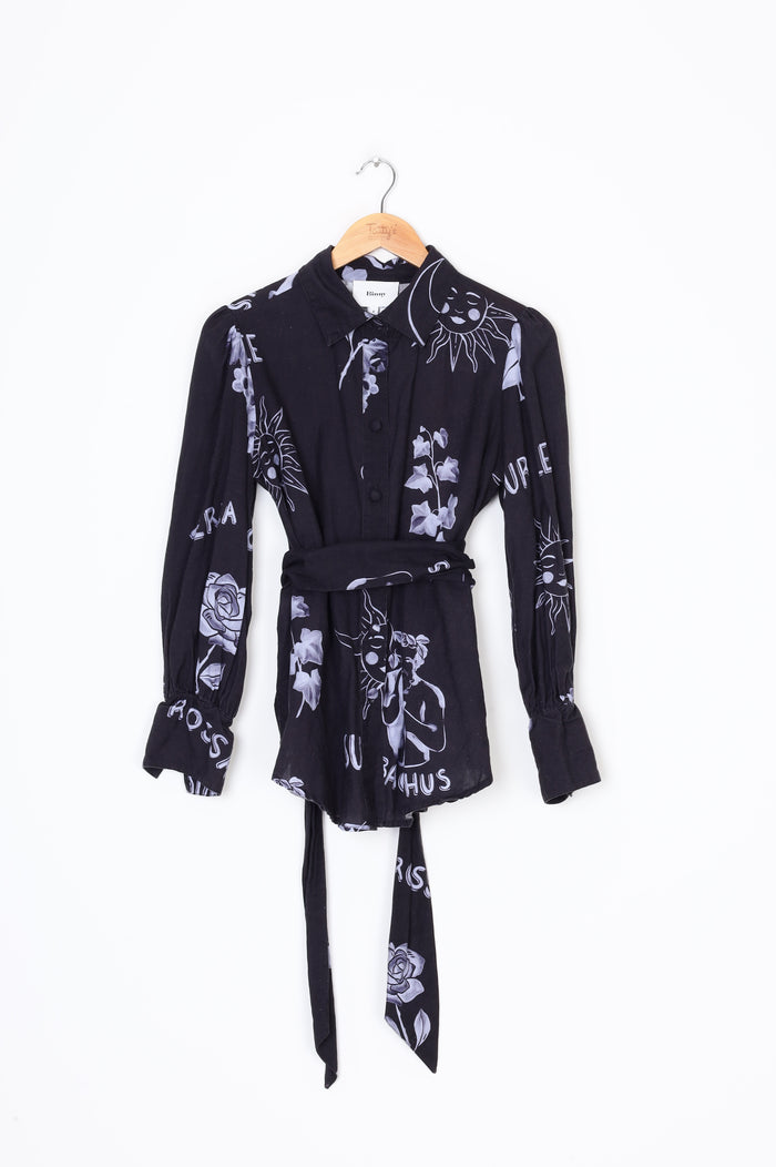 Binny Womens Black Shirt Size 6