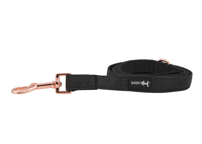 Black Fabric Leash - Madison's Niche