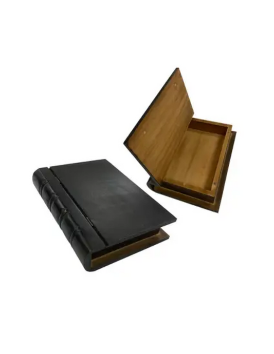 Black Wood Book Box - Madison's Niche