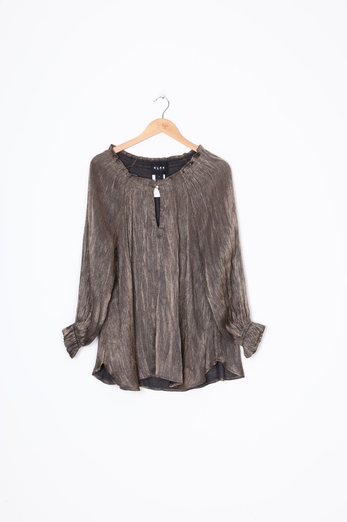 Blak luxe Womens Brown Blouse Size 10