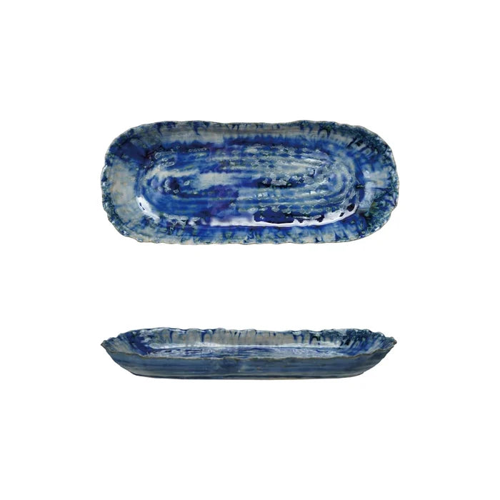 Blue Glaze Platter - Madison's Niche