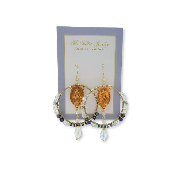 Blue & Gold Immaculate Earrings