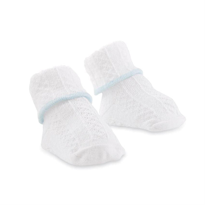 Blue Trim Cable Knit Socks - Madison's Niche
