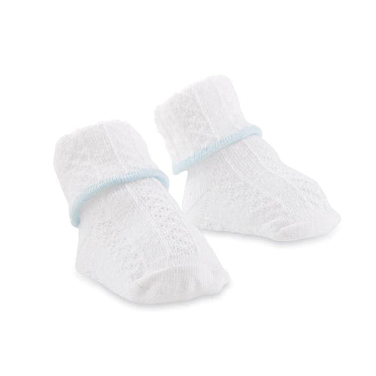 Blue Trim Cable Knit Socks - Madison's Niche