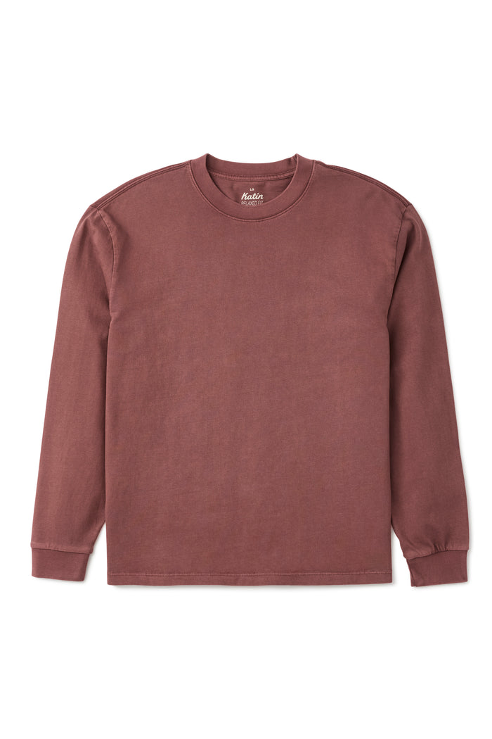 Katin Box Fit L/S Tee French Roast Vintage Wash