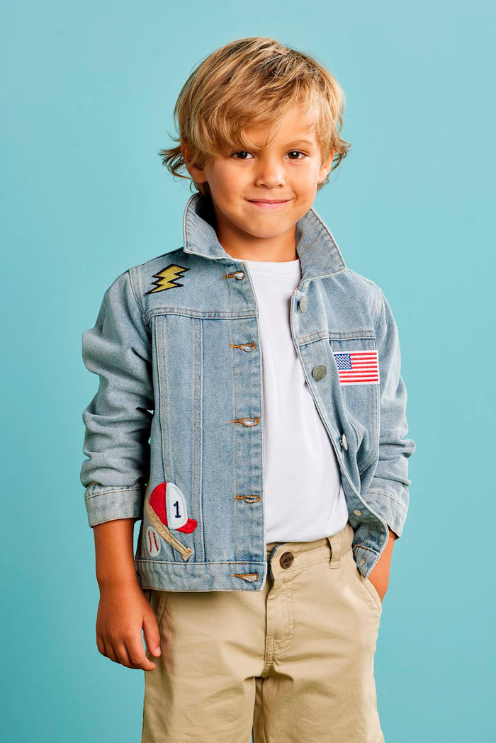 Boy Denim Patch Jacket - Madison's Niche