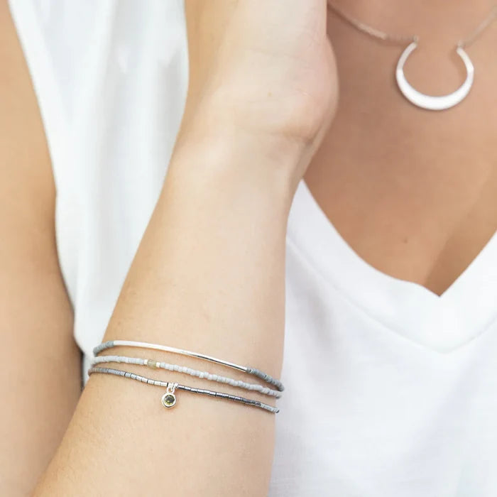 Bracelet Trio- Frost/Silver - Madison's Niche